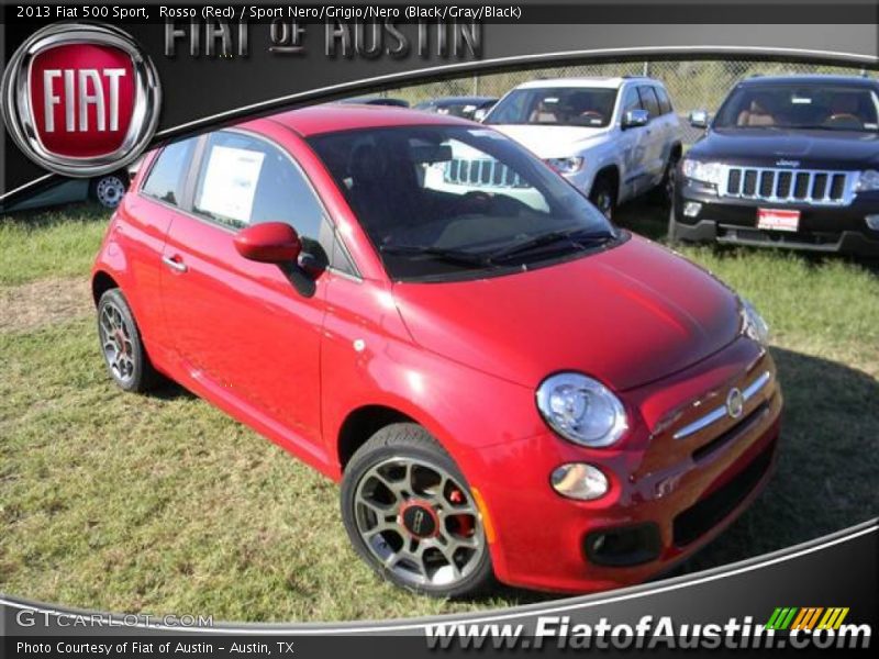 Rosso (Red) / Sport Nero/Grigio/Nero (Black/Gray/Black) 2013 Fiat 500 Sport