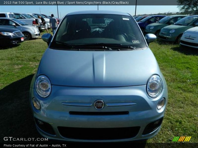 Luce Blu (Light Blue) / Sport Nero/Grigio/Nero (Black/Gray/Black) 2013 Fiat 500 Sport