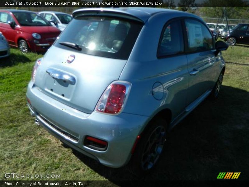 Luce Blu (Light Blue) / Sport Nero/Grigio/Nero (Black/Gray/Black) 2013 Fiat 500 Sport