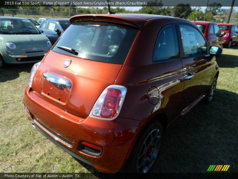 Rame (Copper) / Sport Nero/Grigio/Nero (Black/Gray/Black) 2013 Fiat 500 Sport