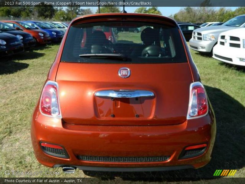 Rame (Copper) / Sport Nero/Grigio/Nero (Black/Gray/Black) 2013 Fiat 500 Sport