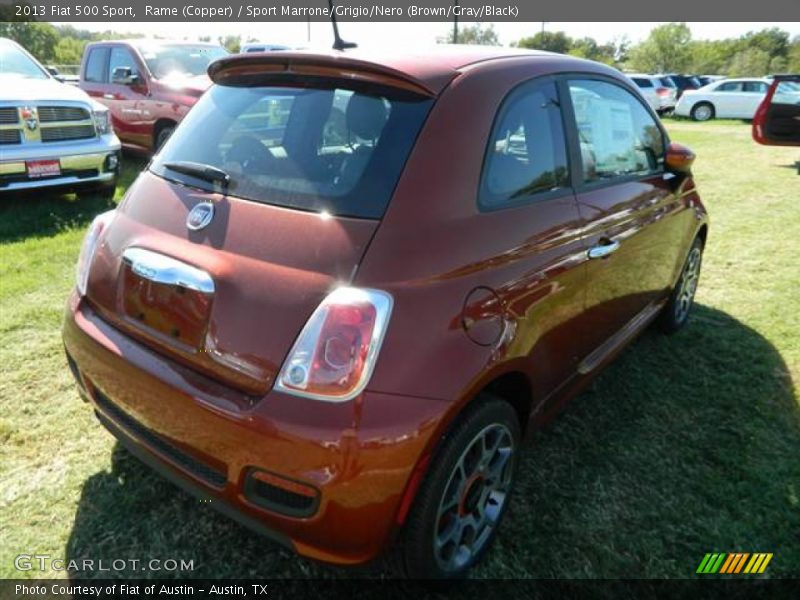 Rame (Copper) / Sport Marrone/Grigio/Nero (Brown/Gray/Black) 2013 Fiat 500 Sport