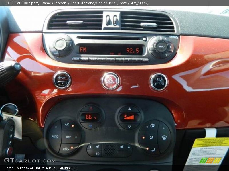 Controls of 2013 500 Sport