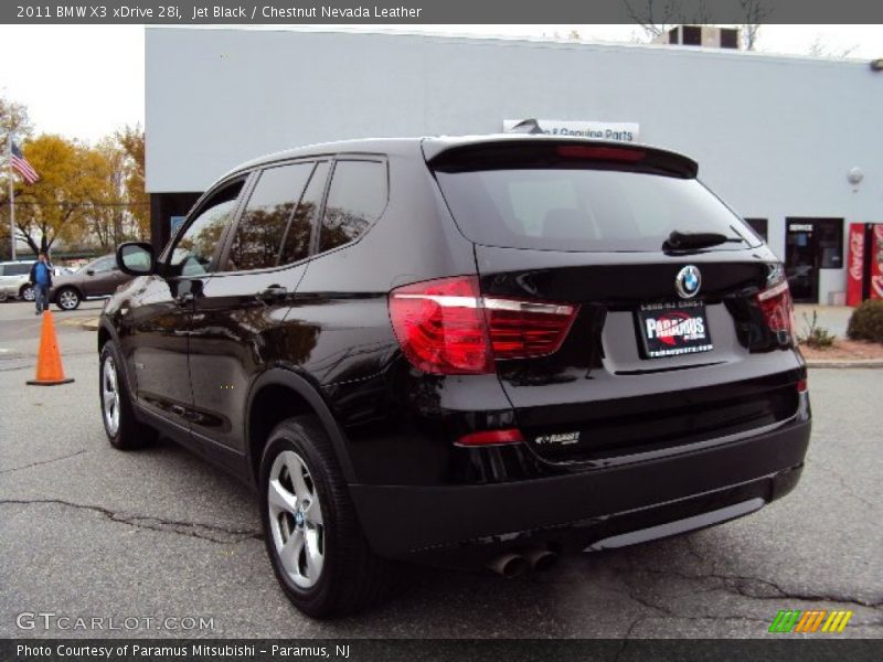 Jet Black / Chestnut Nevada Leather 2011 BMW X3 xDrive 28i