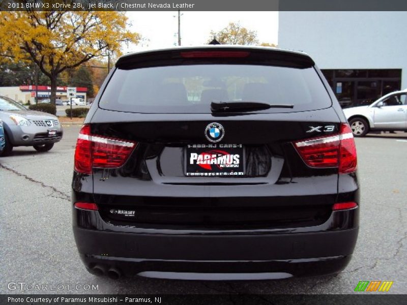 Jet Black / Chestnut Nevada Leather 2011 BMW X3 xDrive 28i