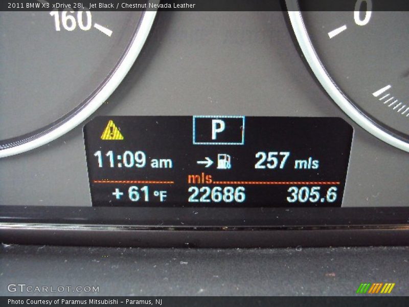 Jet Black / Chestnut Nevada Leather 2011 BMW X3 xDrive 28i