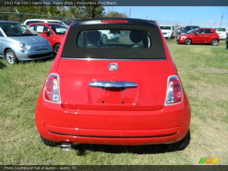 Rosso (Red) / Rosso/Nero (Red/Black) 2013 Fiat 500 c cabrio Pop
