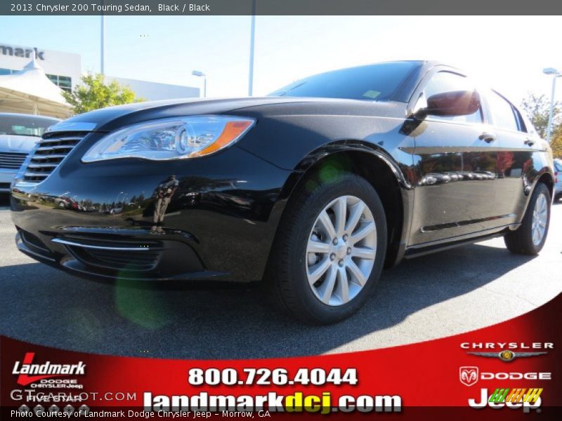 Black / Black 2013 Chrysler 200 Touring Sedan