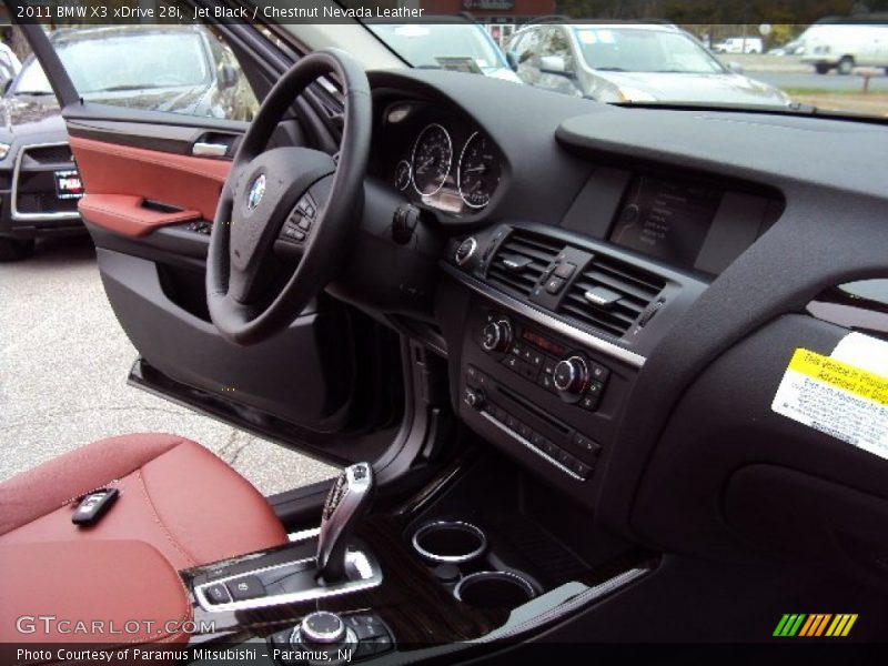 Jet Black / Chestnut Nevada Leather 2011 BMW X3 xDrive 28i