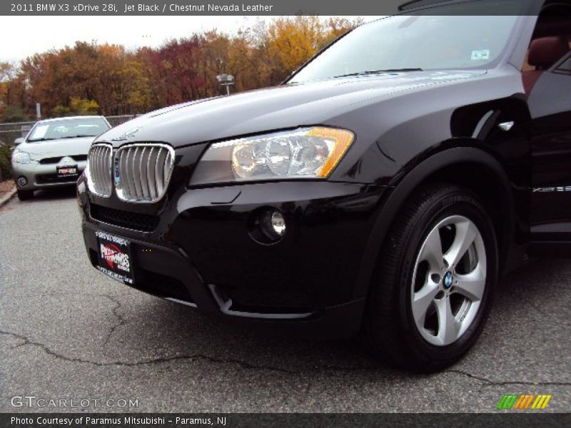 Jet Black / Chestnut Nevada Leather 2011 BMW X3 xDrive 28i