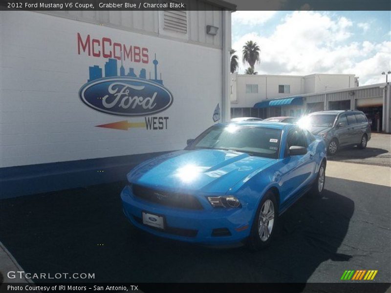 Grabber Blue / Charcoal Black 2012 Ford Mustang V6 Coupe