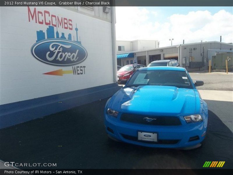 Grabber Blue / Charcoal Black 2012 Ford Mustang V6 Coupe