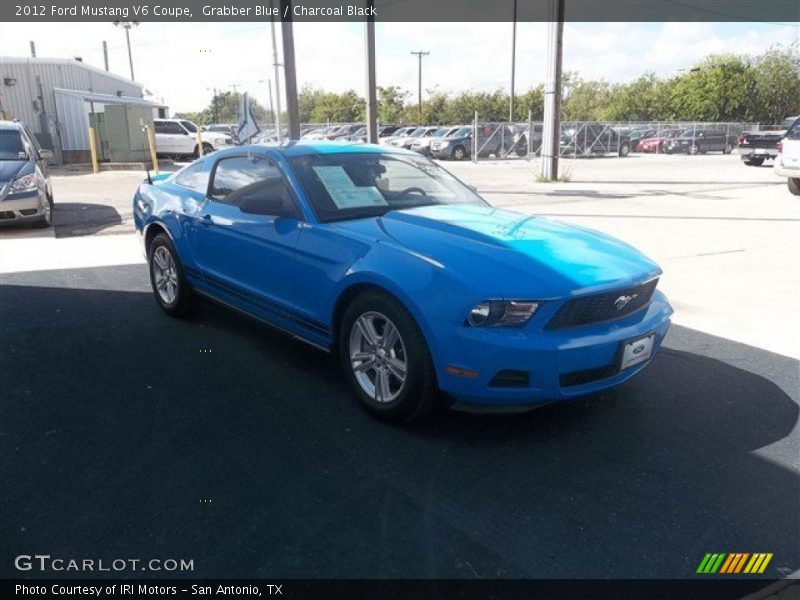 Grabber Blue / Charcoal Black 2012 Ford Mustang V6 Coupe