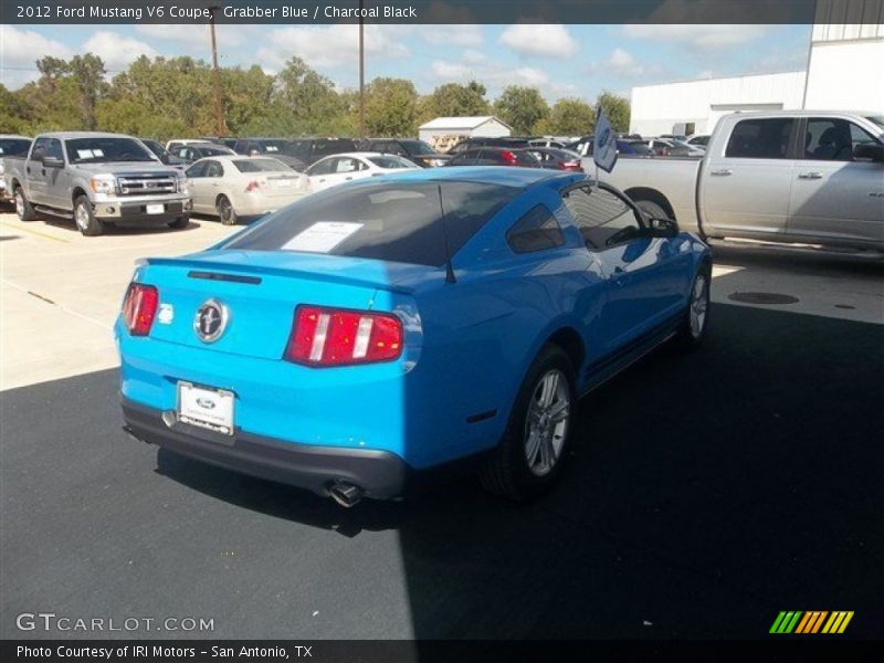Grabber Blue / Charcoal Black 2012 Ford Mustang V6 Coupe