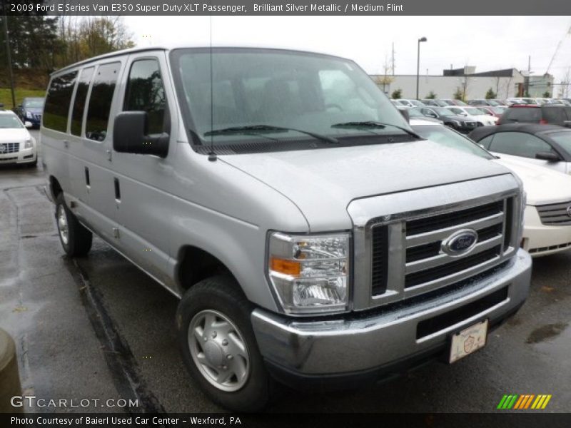 Brilliant Silver Metallic / Medium Flint 2009 Ford E Series Van E350 Super Duty XLT Passenger