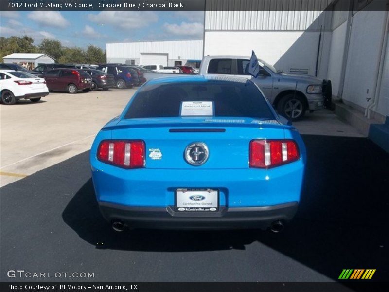 Grabber Blue / Charcoal Black 2012 Ford Mustang V6 Coupe