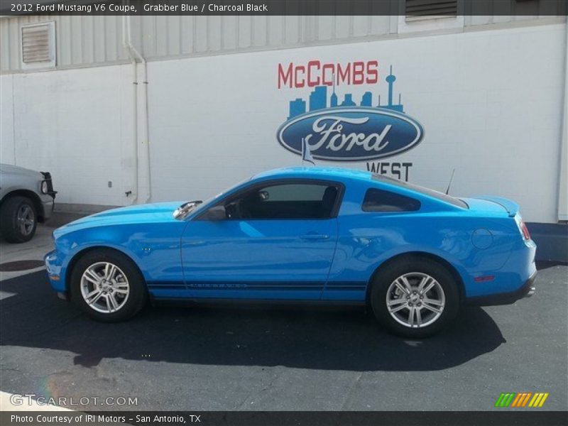 Grabber Blue / Charcoal Black 2012 Ford Mustang V6 Coupe