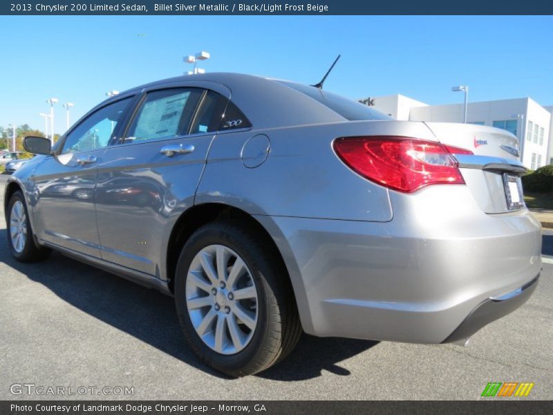 Billet Silver Metallic / Black/Light Frost Beige 2013 Chrysler 200 Limited Sedan