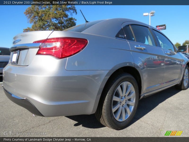 Billet Silver Metallic / Black/Light Frost Beige 2013 Chrysler 200 Limited Sedan