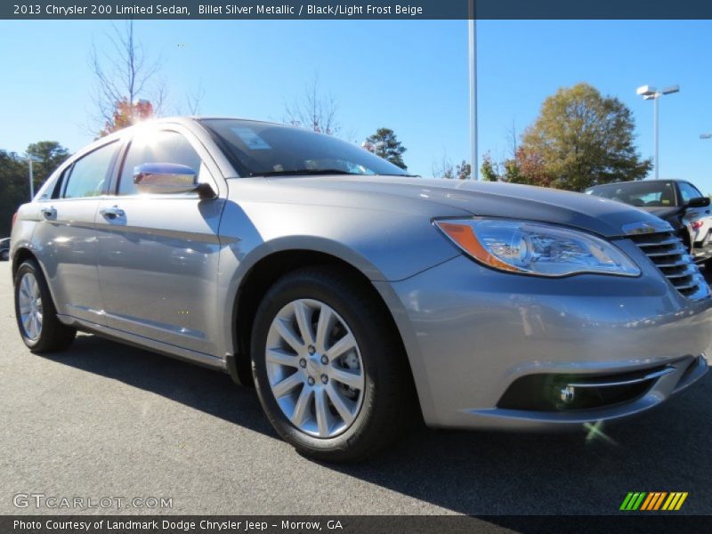 Billet Silver Metallic / Black/Light Frost Beige 2013 Chrysler 200 Limited Sedan