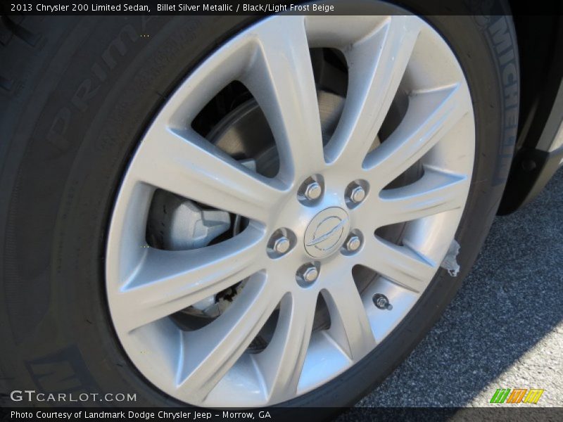 Billet Silver Metallic / Black/Light Frost Beige 2013 Chrysler 200 Limited Sedan