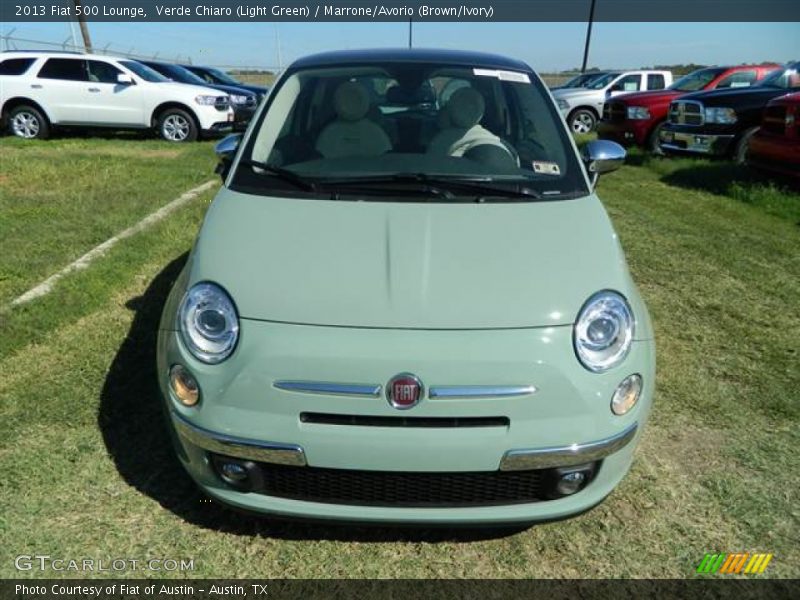 Verde Chiaro (Light Green) / Marrone/Avorio (Brown/Ivory) 2013 Fiat 500 Lounge