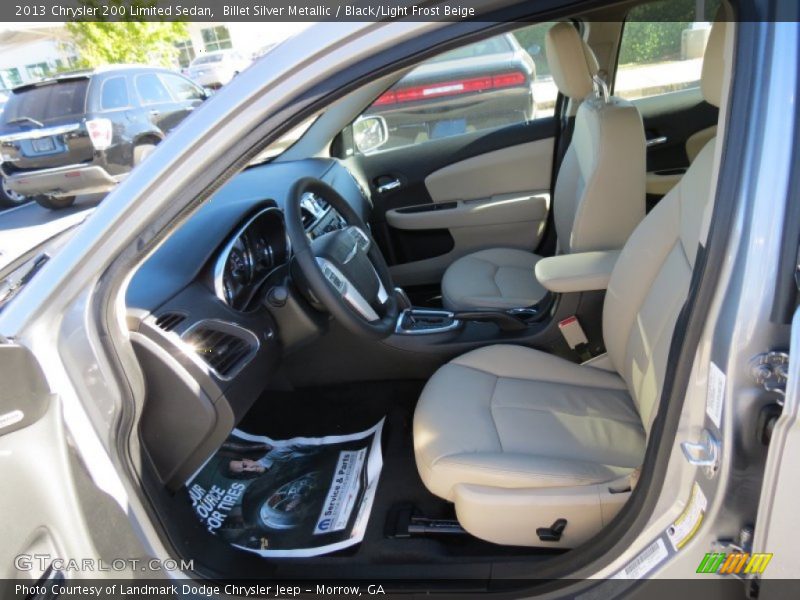 Billet Silver Metallic / Black/Light Frost Beige 2013 Chrysler 200 Limited Sedan