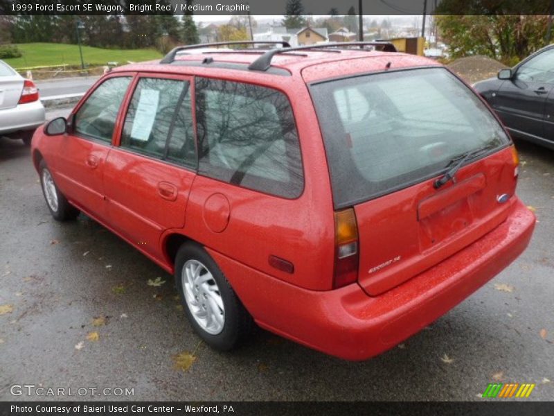 Bright Red / Medium Graphite 1999 Ford Escort SE Wagon