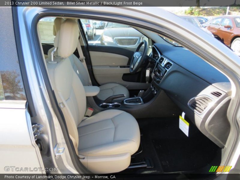 Billet Silver Metallic / Black/Light Frost Beige 2013 Chrysler 200 Limited Sedan
