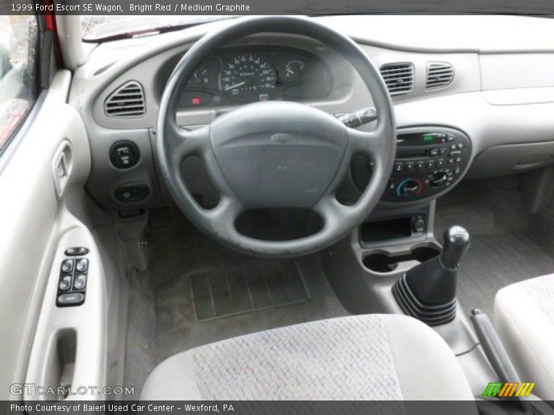Bright Red / Medium Graphite 1999 Ford Escort SE Wagon