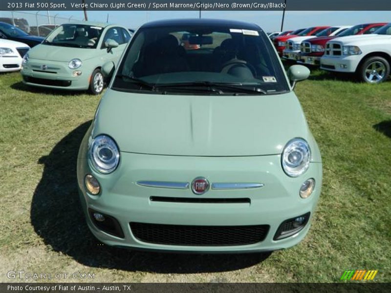Verde Chiaro (Light Green) / Sport Marrone/Grigio/Nero (Brown/Gray/Black) 2013 Fiat 500 Sport