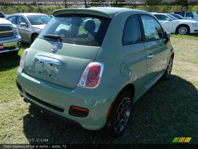 Verde Chiaro (Light Green) / Sport Marrone/Grigio/Nero (Brown/Gray/Black) 2013 Fiat 500 Sport