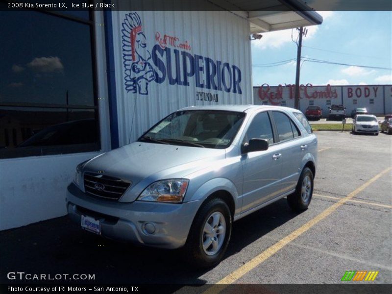 Ice Blue / Black 2008 Kia Sorento LX