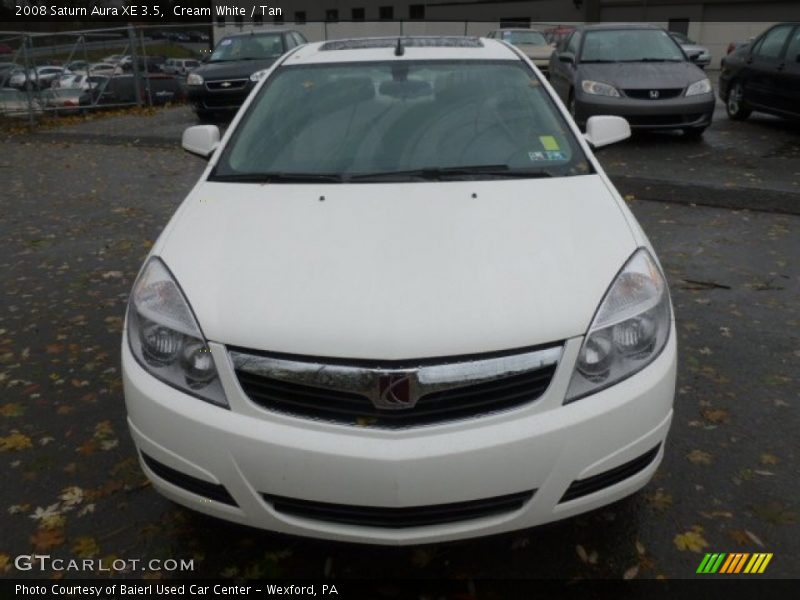 Cream White / Tan 2008 Saturn Aura XE 3.5
