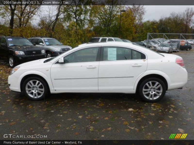Cream White / Tan 2008 Saturn Aura XE 3.5