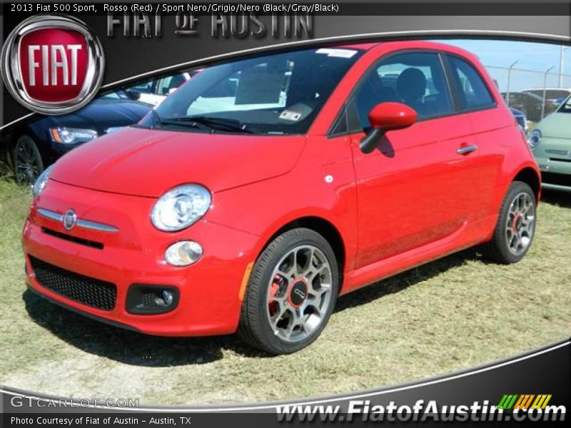 Rosso (Red) / Sport Nero/Grigio/Nero (Black/Gray/Black) 2013 Fiat 500 Sport