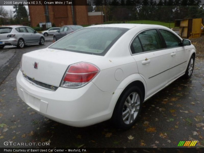 Cream White / Tan 2008 Saturn Aura XE 3.5