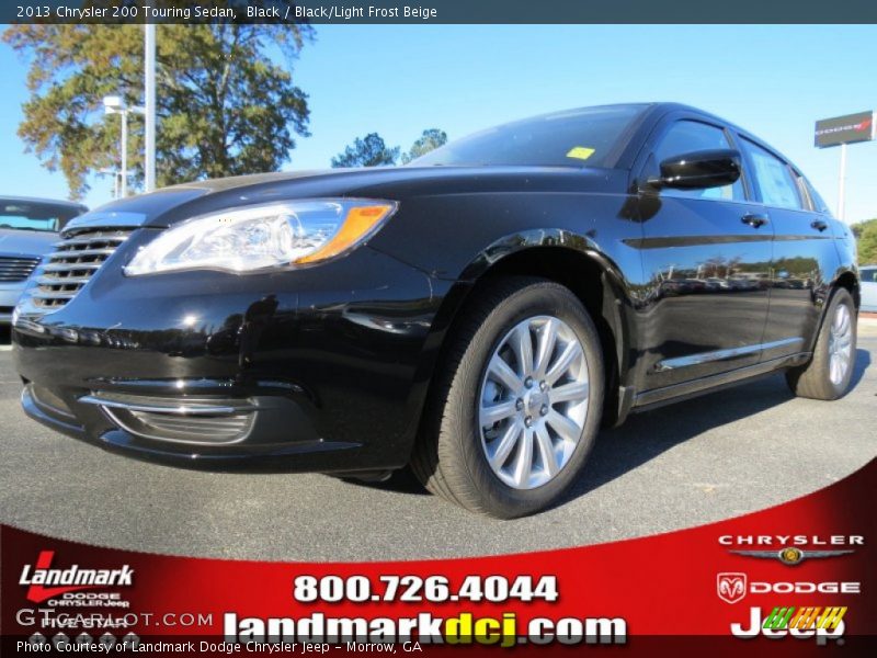 Black / Black/Light Frost Beige 2013 Chrysler 200 Touring Sedan