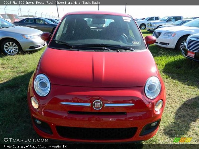 Rosso (Red) / Sport Nero/Nero (Black/Black) 2013 Fiat 500 Sport