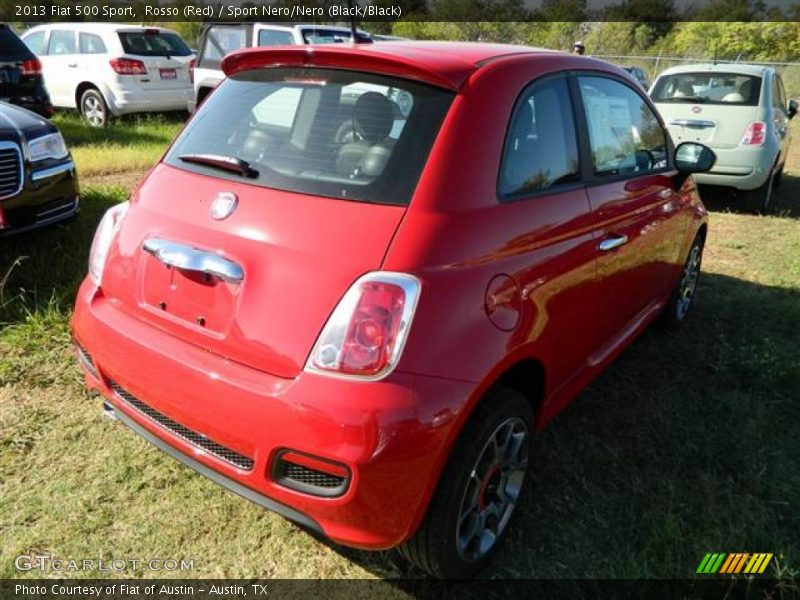 Rosso (Red) / Sport Nero/Nero (Black/Black) 2013 Fiat 500 Sport