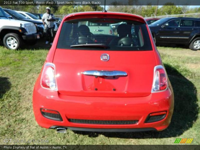Rosso (Red) / Sport Nero/Nero (Black/Black) 2013 Fiat 500 Sport