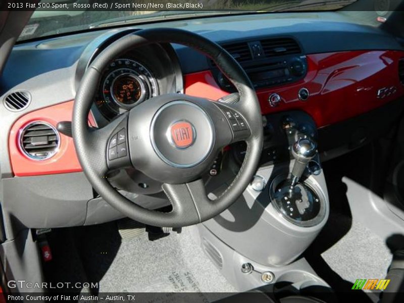 Rosso (Red) / Sport Nero/Nero (Black/Black) 2013 Fiat 500 Sport