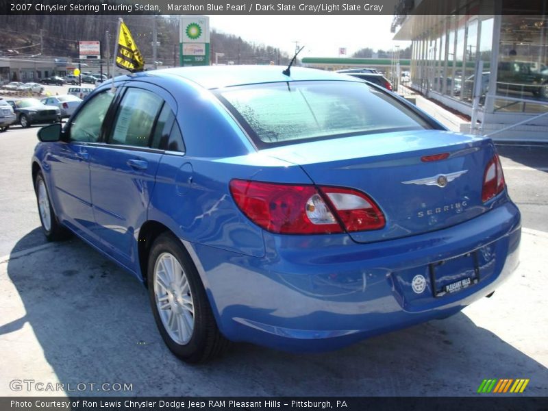 Marathon Blue Pearl / Dark Slate Gray/Light Slate Gray 2007 Chrysler Sebring Touring Sedan