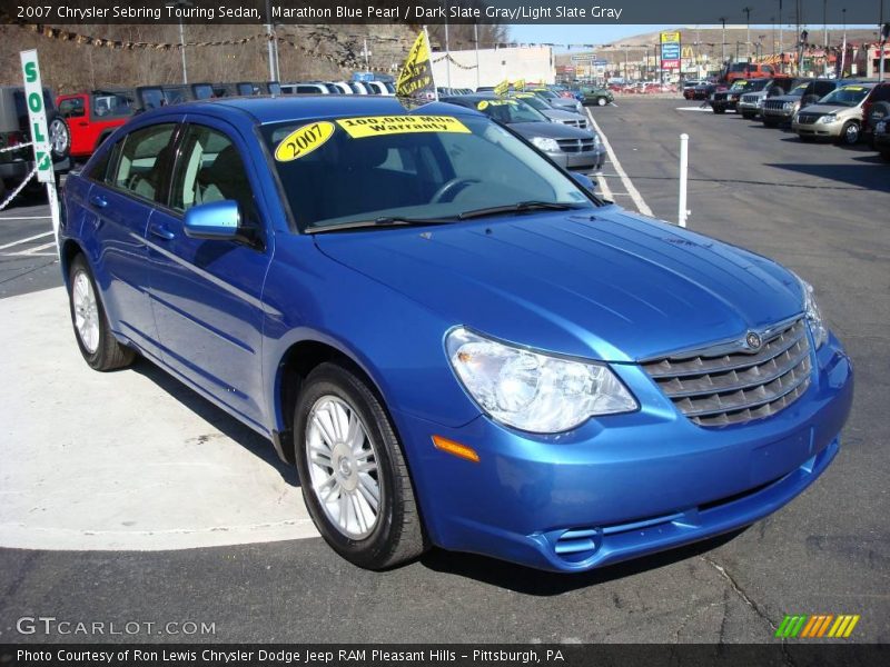 Marathon Blue Pearl / Dark Slate Gray/Light Slate Gray 2007 Chrysler Sebring Touring Sedan