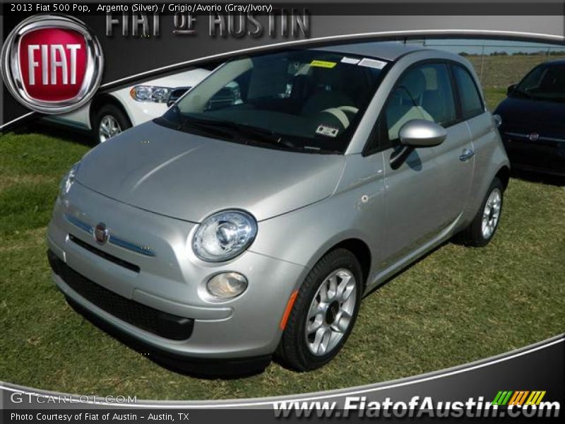 Argento (Silver) / Grigio/Avorio (Gray/Ivory) 2013 Fiat 500 Pop