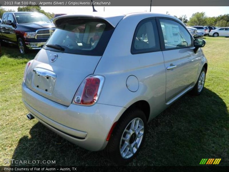 Argento (Silver) / Grigio/Avorio (Gray/Ivory) 2013 Fiat 500 Pop