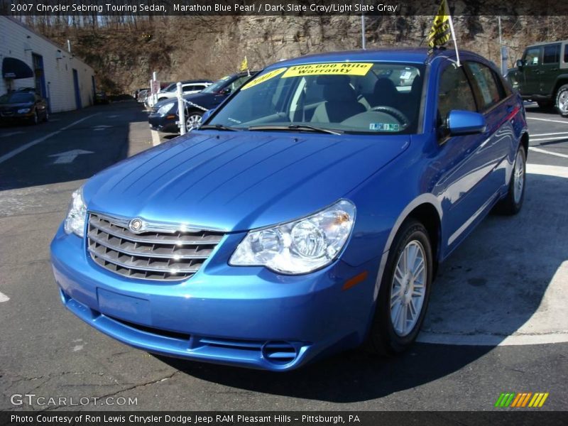 Marathon Blue Pearl / Dark Slate Gray/Light Slate Gray 2007 Chrysler Sebring Touring Sedan