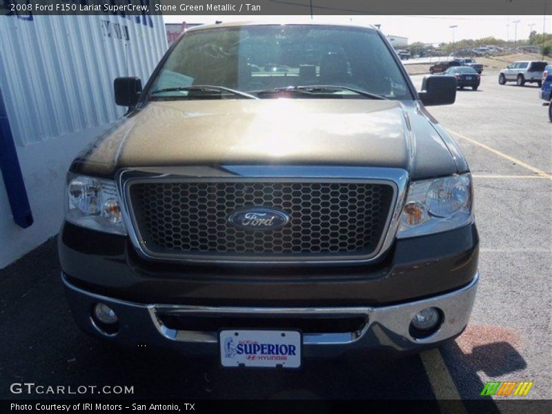 Stone Green Metallic / Tan 2008 Ford F150 Lariat SuperCrew