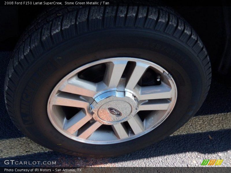 Stone Green Metallic / Tan 2008 Ford F150 Lariat SuperCrew