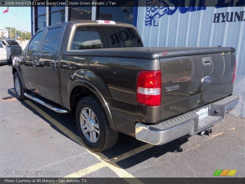 Stone Green Metallic / Tan 2008 Ford F150 Lariat SuperCrew